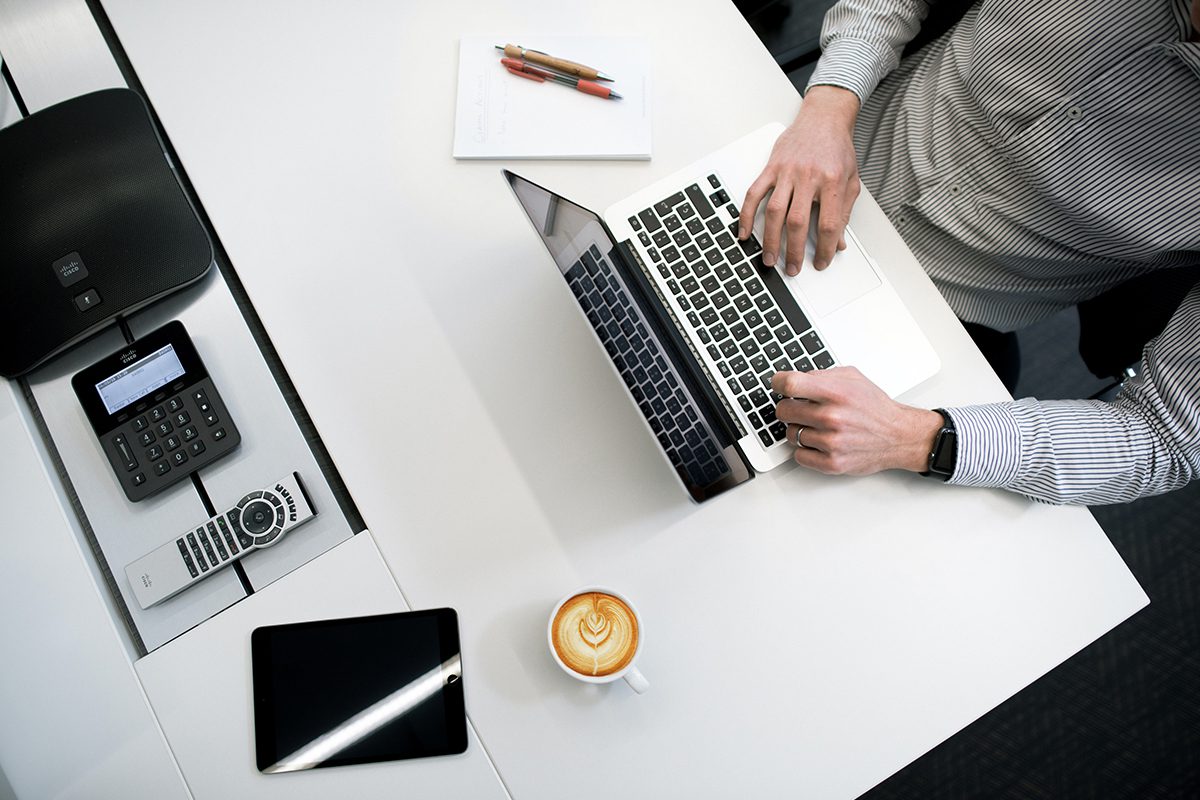 Image if a man working on a laptop computer