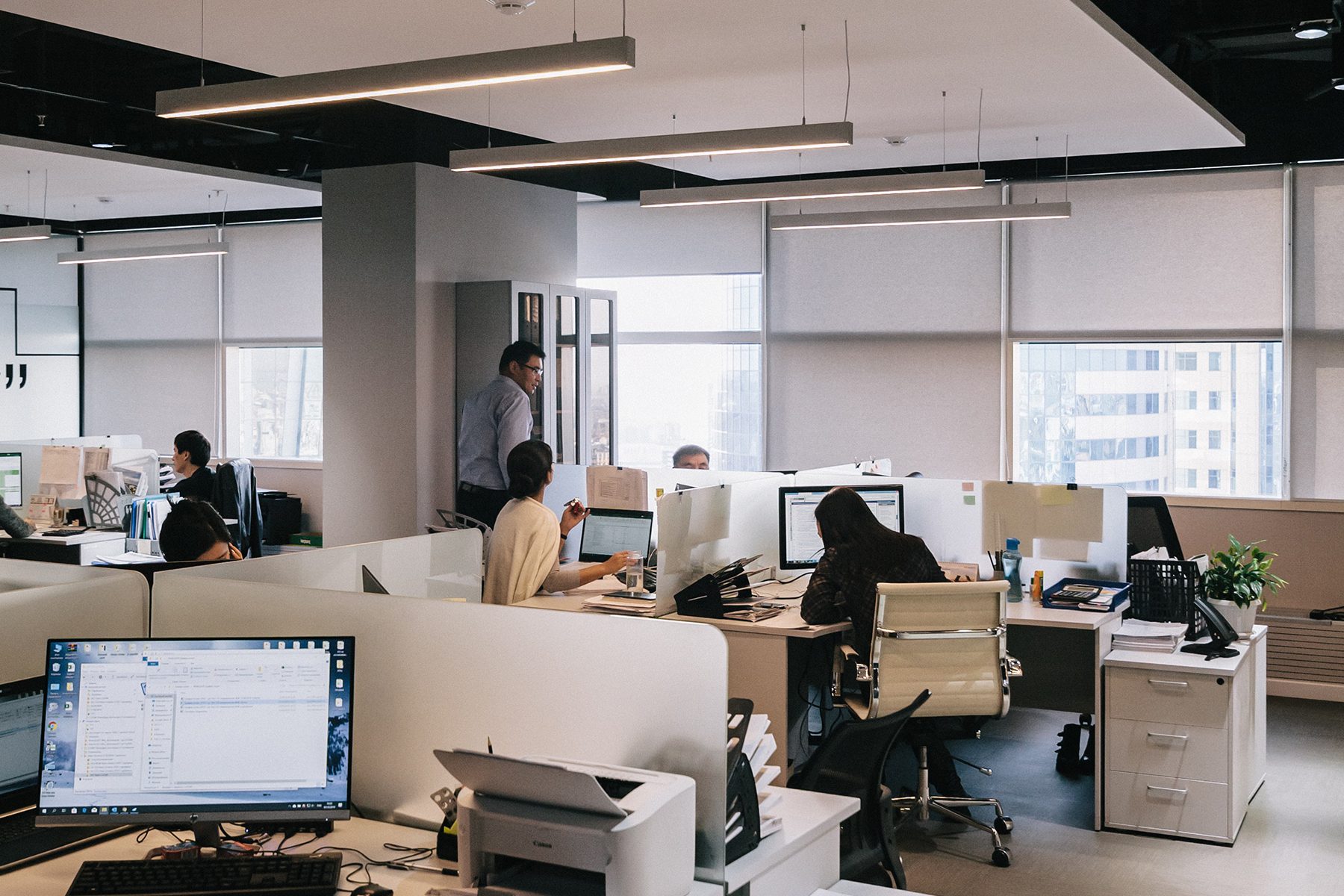 Image of a busy office